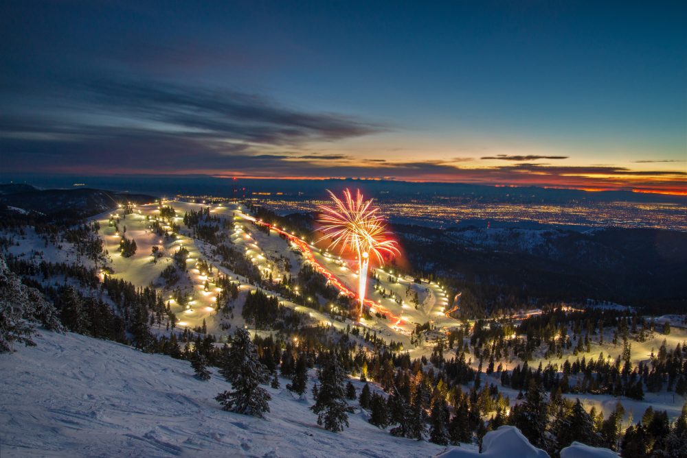 Fireworks, Torchlight Parade New Year's Day, 2023 Bogus Basin