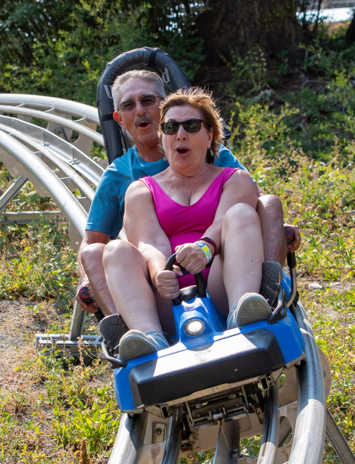 Glade Runner Mountain Coaster Husband And Wife Bogus Basin Summer 2021 Photo By Luke Tokunaga