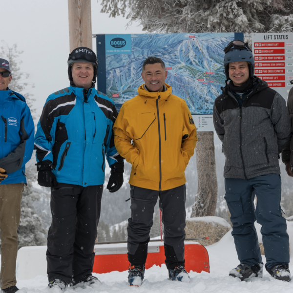 Airmen and Brad Wilson Standing In Snow Wing Day 2025 At Bogus Basin Mountain Recreation Area 1907x989