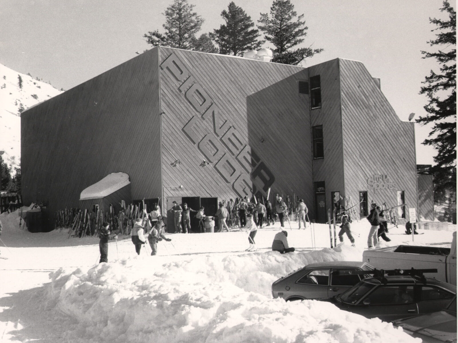 Exterior of The Pioneer Lodge, Bogus Basin 1970's