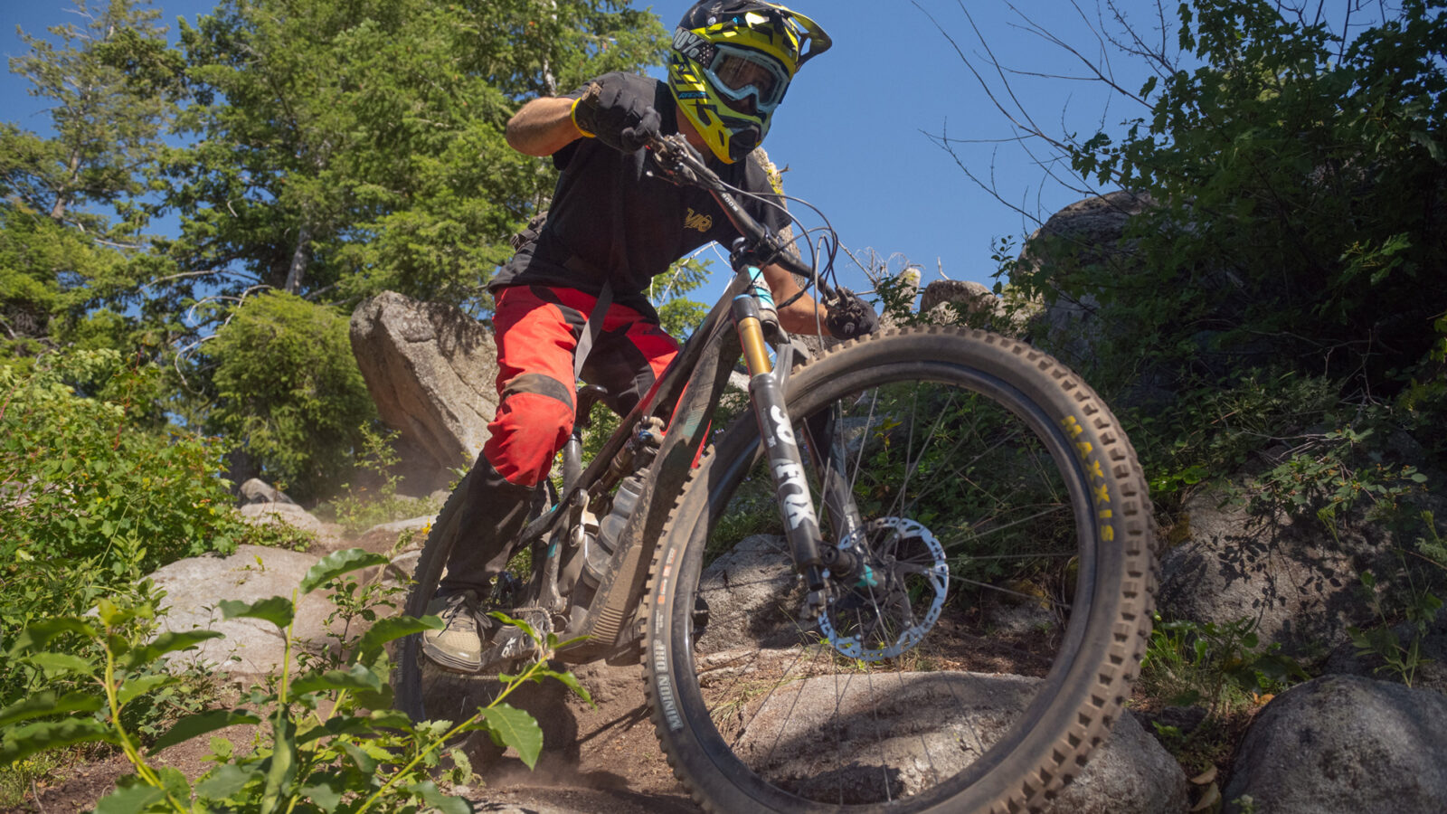 Close Up Karson Cox Mountain Bike Riding Down Cowboy Coffee In The Basin Gravity Park Within 40 Acres Of Freedom Summer At Bogus Basin Mountain Recreation Area Photo By Hunter Smith 1920px1080px