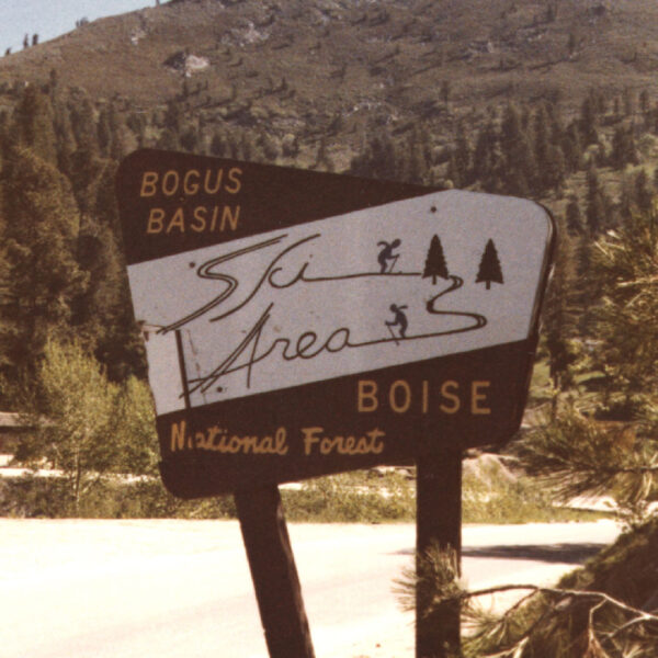 Vintage Bogus Basin Ski Area Boise National Forest Sign With Forest In The Background Winter At Bogus Basin Mountain Recreation Area 1920px1080px