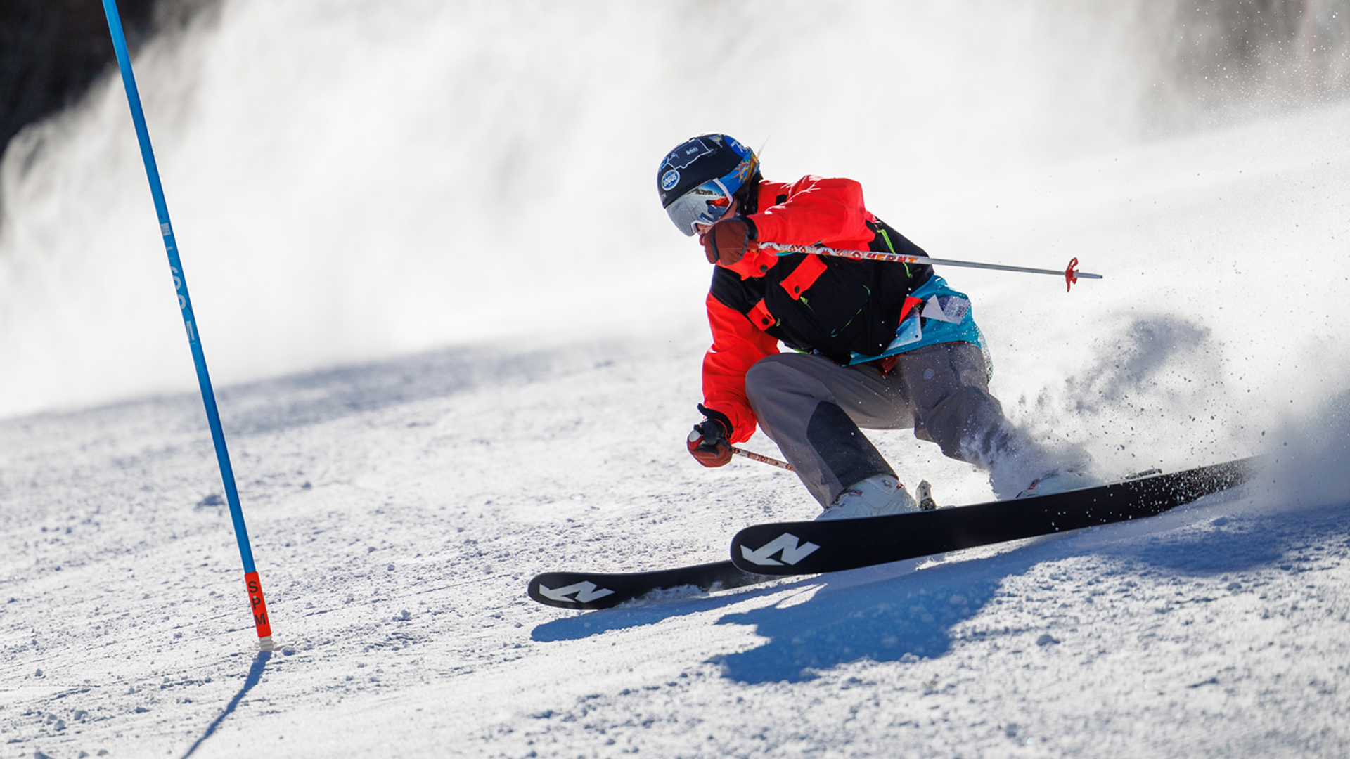 Child Skier In Red Jacket Racing At The School Race Program At Bogus Basin Winter At Bogus Basin Mountain Recreation Area Photo By Andrew Gables 1920px1080px