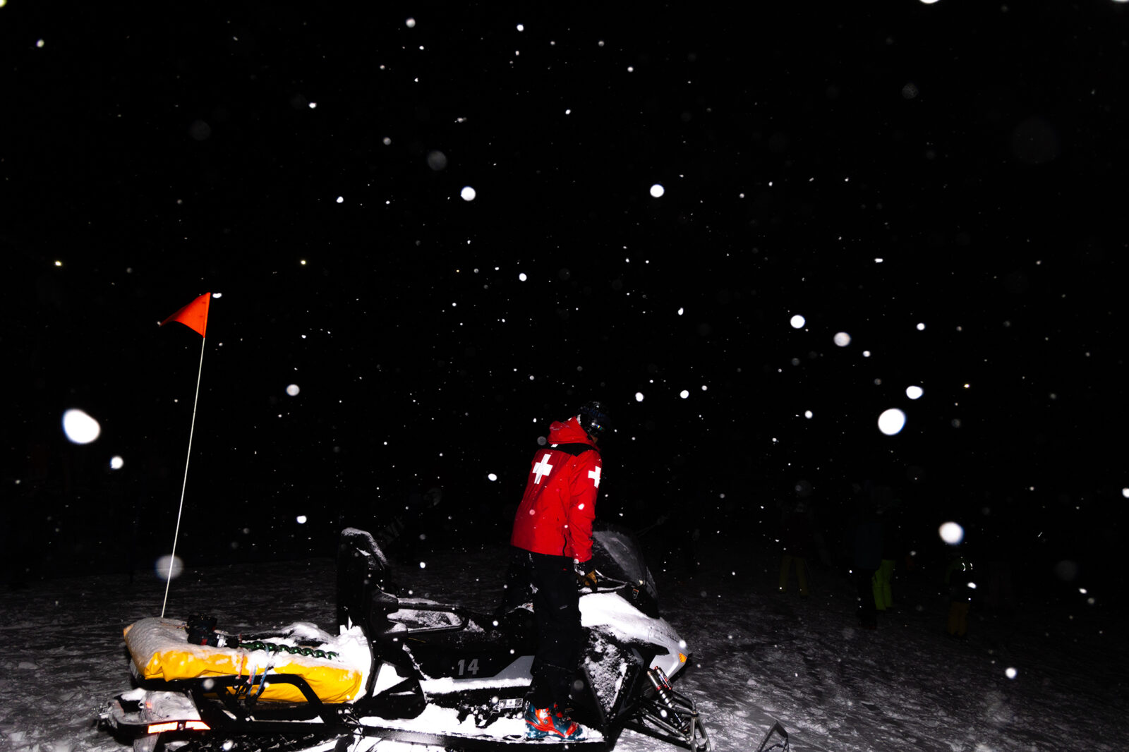 Patrol On Sled In Snow Storm Winter 2025 At Bogus Basin 01 2025 Photo By Cassidy Carter 2084x 1389