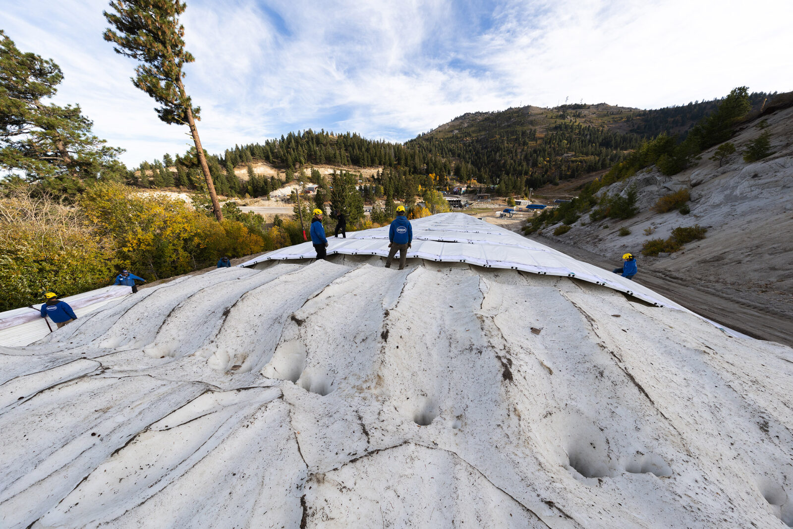 Large Pile Of Snow Preserved Over Summer With Snow Secure Technology Winter 2025 At Bogus Basin 10 2025 Photo By Cassidy Carter 2084x 1390