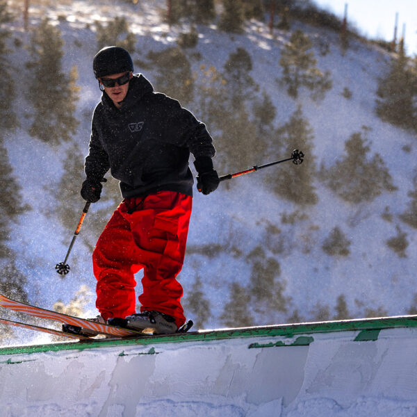 Terrain Park Opening Weekend Juice Kennedy Wall With Snow Spray Winter 2025 At Bogus Basin Photo By Cassidy Carter